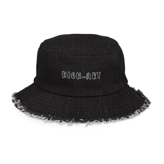 High-Art (Distressed Bucket Hat) Black