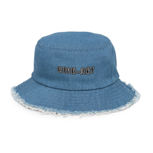 High-Art (Distressed Bucket Hat) Blue