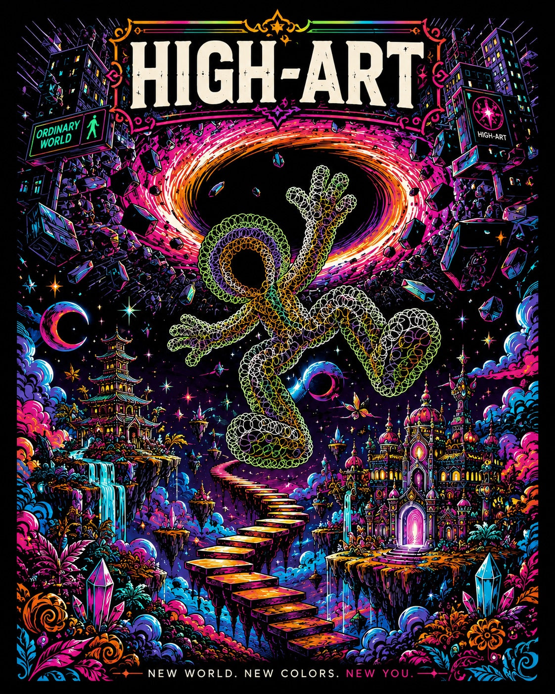 HIGH-ART cosmic DJ poster