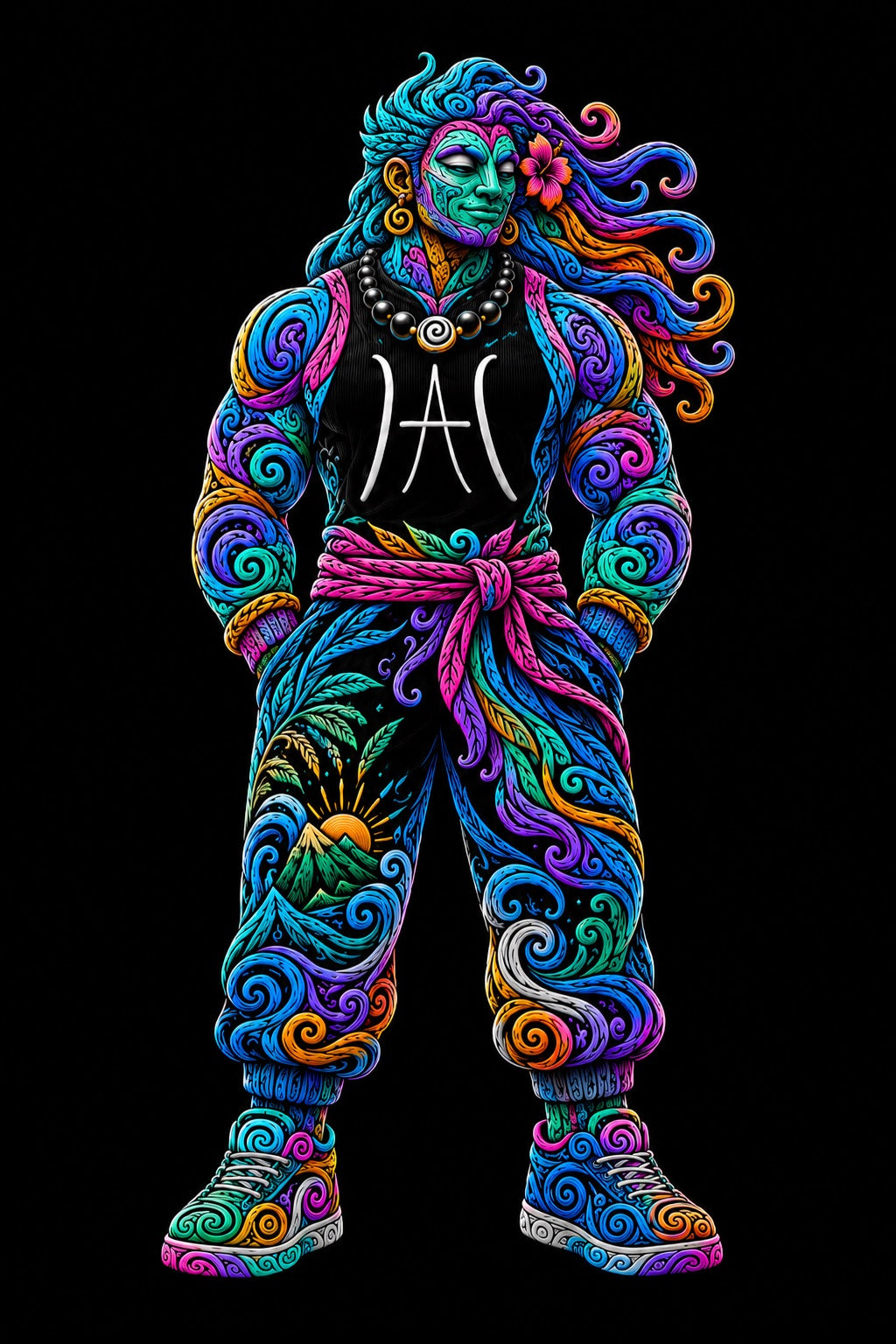 Full-body HIGH-ART spiral figure